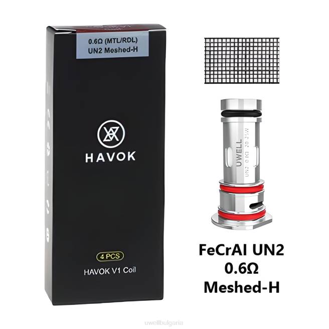 UWELL E Cigarette - UWELL HAVOK V1 намотки (опаковка от 4) 0,25 ома XJ6P150